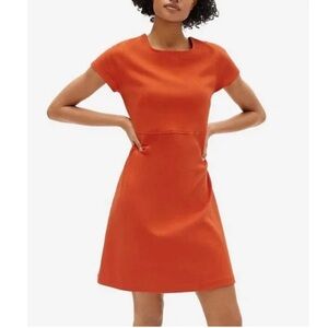 Everlane The Party of One Tee Dress Size Medium 100% cotton Orange Short Sleeve